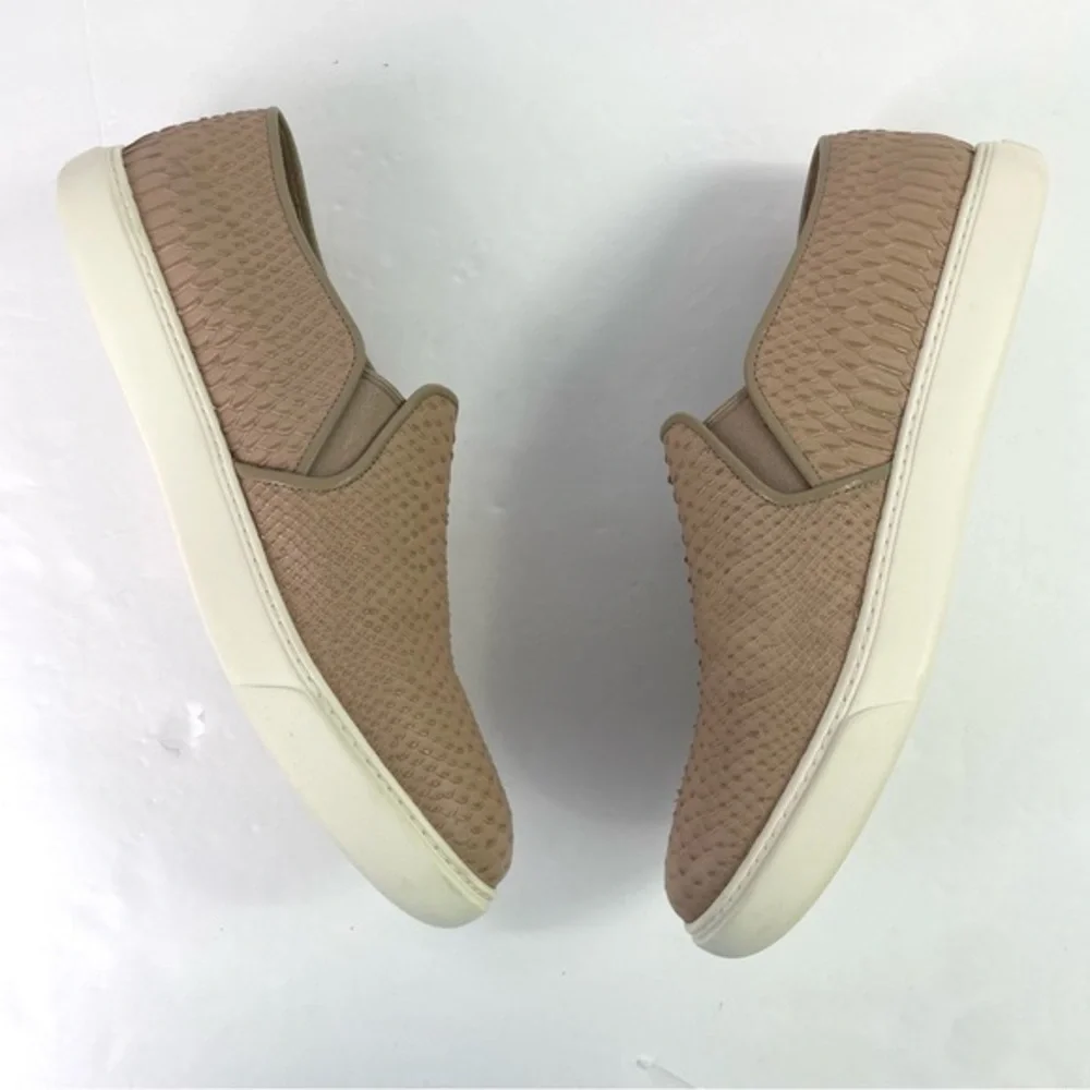 Cole Haan Snake Skin Textured‎ Leather Slip On Sneakers